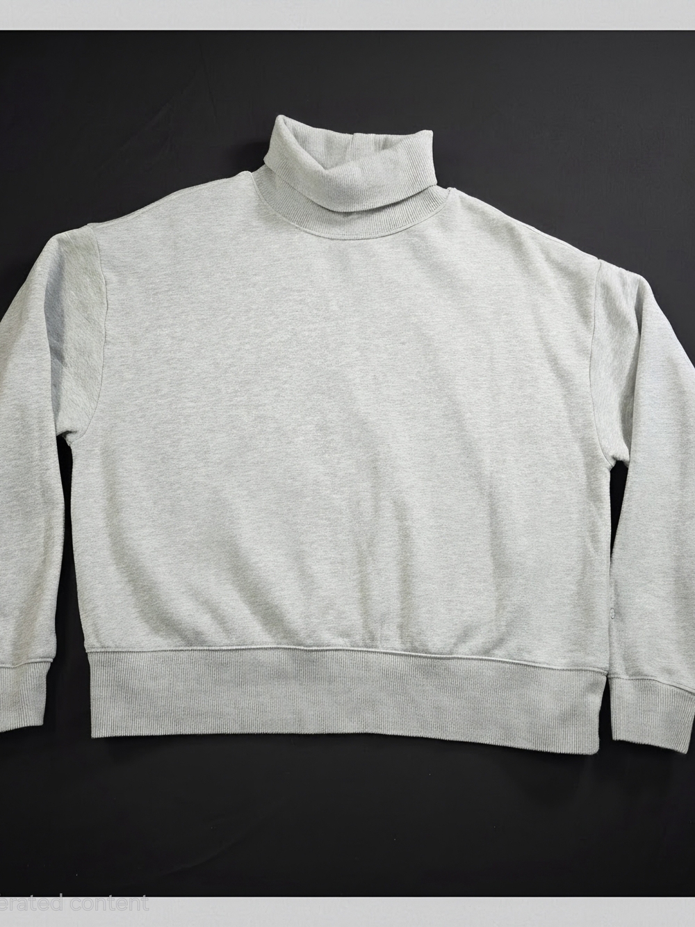 Calia Cozy Gray Turtleneck Sweatshirt - Casual Classic Relaxed Fit - M